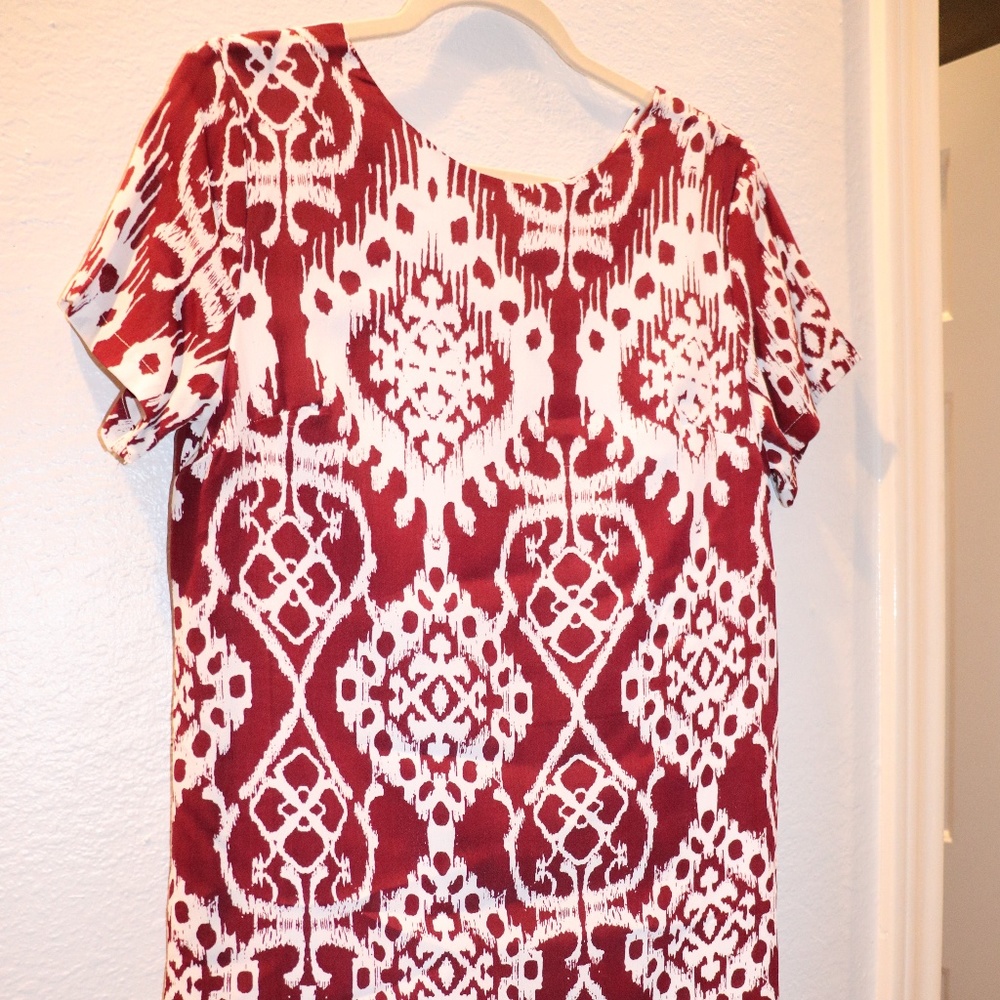 Red and White Dress